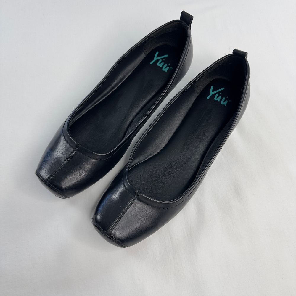 Yuu Women's 8.5 Imperial Black Slip-On Comfort Shoes‎ Dressy Office